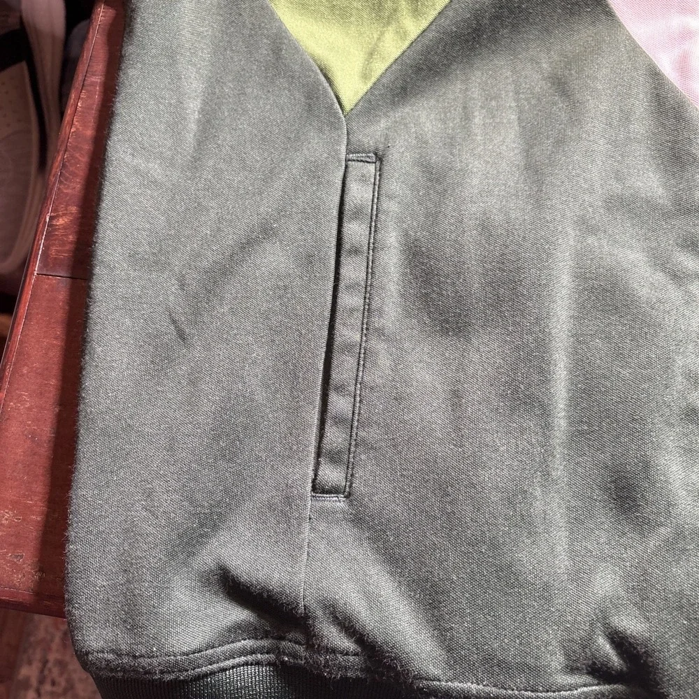 Billabong Nova Check Vintage Track Jacket Men's Large. Green Argyle.‎